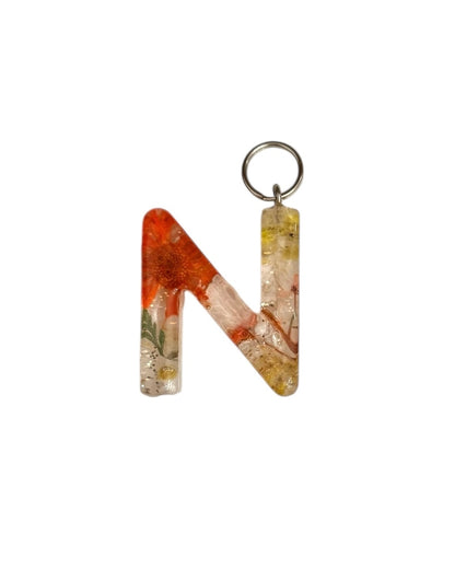 017 - Resin Letter "N" Charms for Keychains