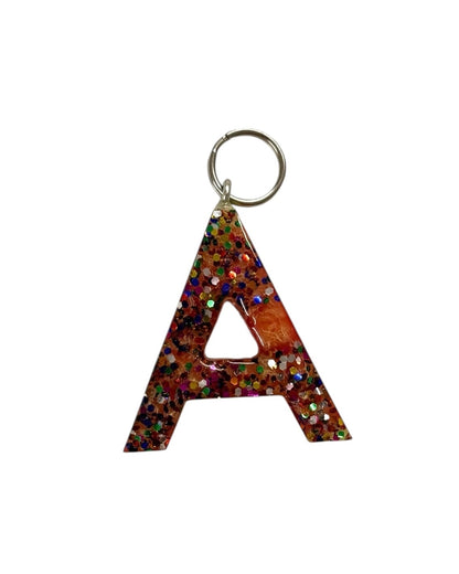 017 - Resin Letter "A" Charms for Keychains