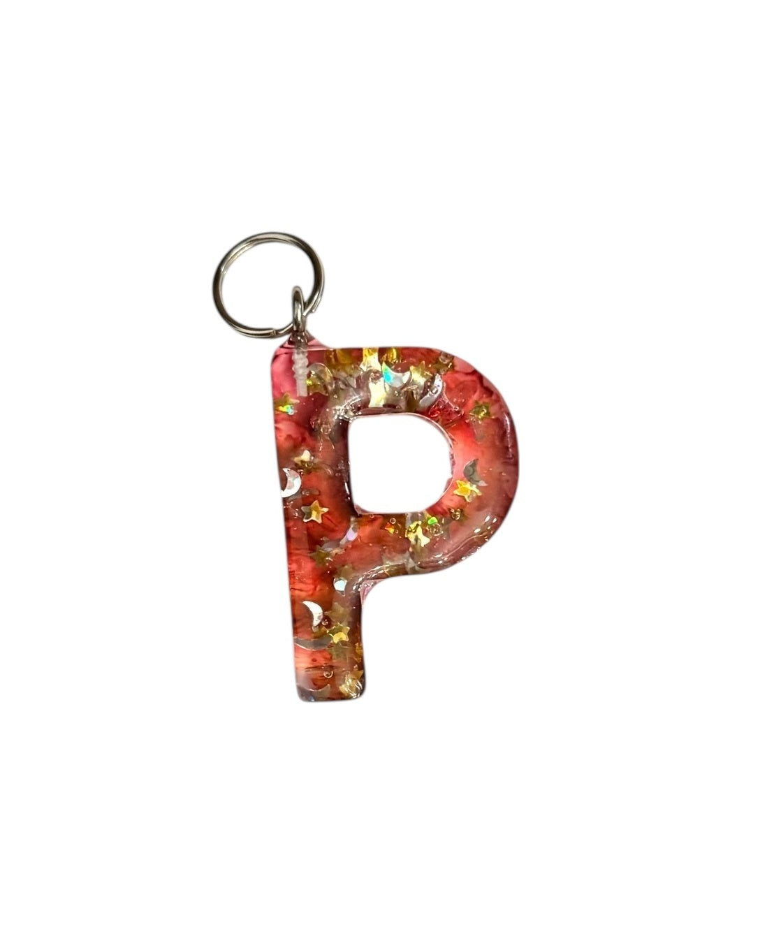 017 - Resin Letter "P" Charms for Keychains