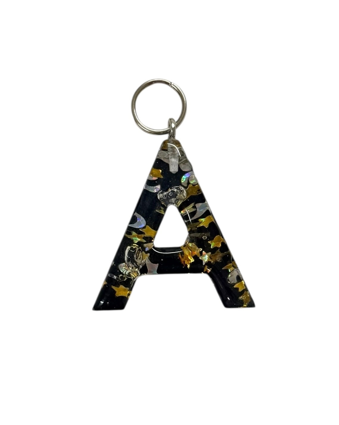 017 - Resin Letter "A" Charms for Keychains