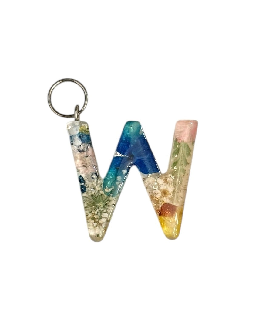017 - Resin Letter "W" Charms for Keychains