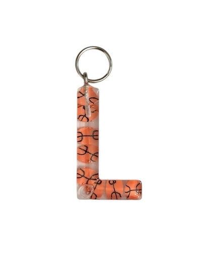 017 - Resin Letter "L" Charms for Keychains