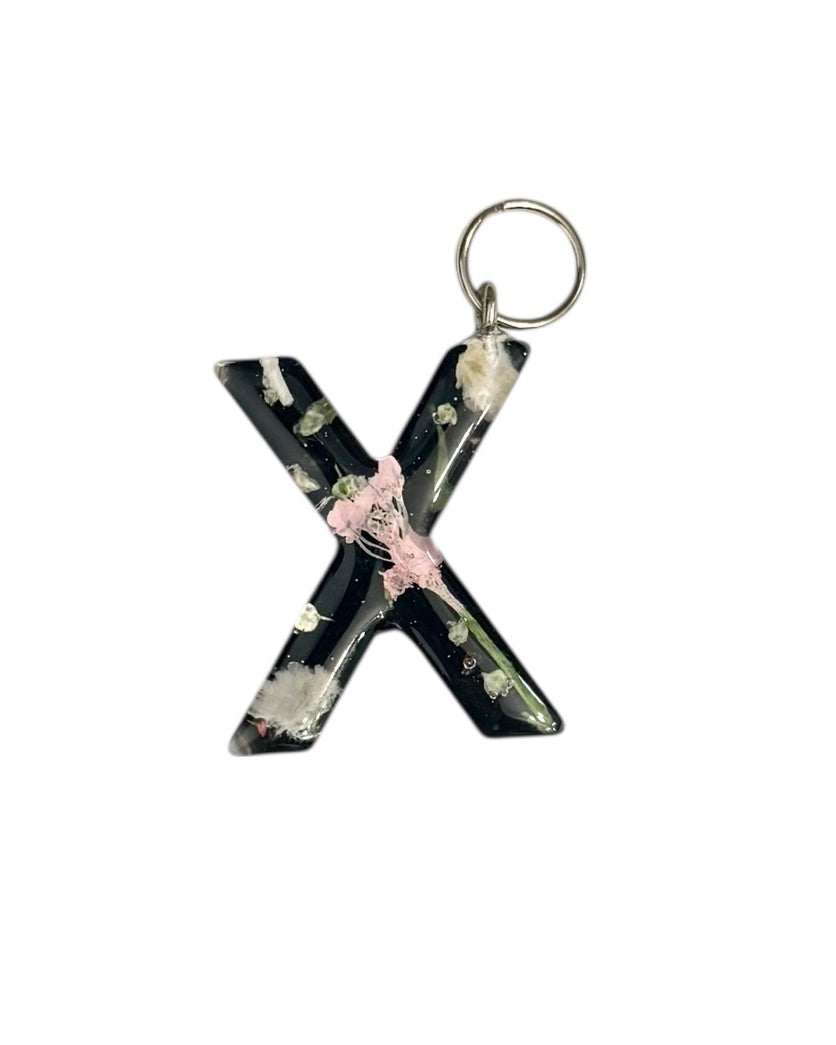 017 - Resin Letter "X" Charms for Keychains