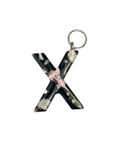 017 - Resin Letter "X" Charms for Keychains