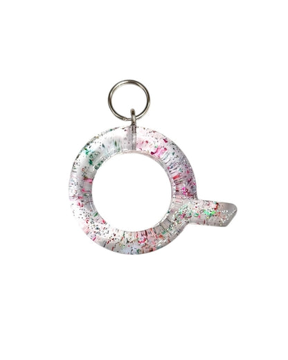 017 - Resin Letter "Q" Charms for Keychains