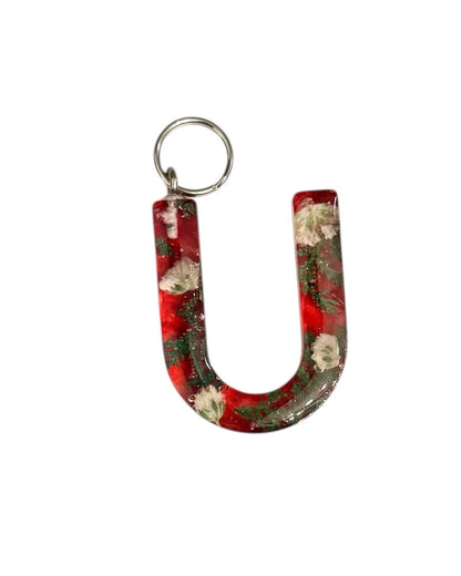 017 - Resin Letter "U" Charms for Keychains