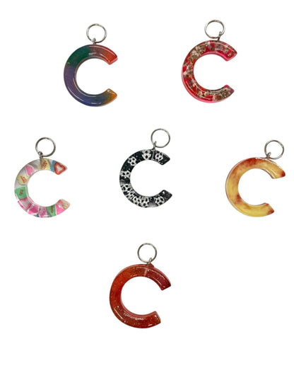 017 - Resin Letter "C" Charms for Keychains