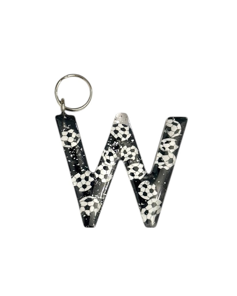017 - Resin Letter "W" Charms for Keychains