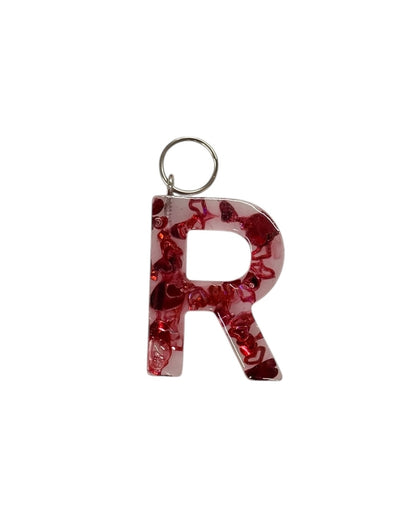 017 - Resin Letter "R" Charms for Keychains