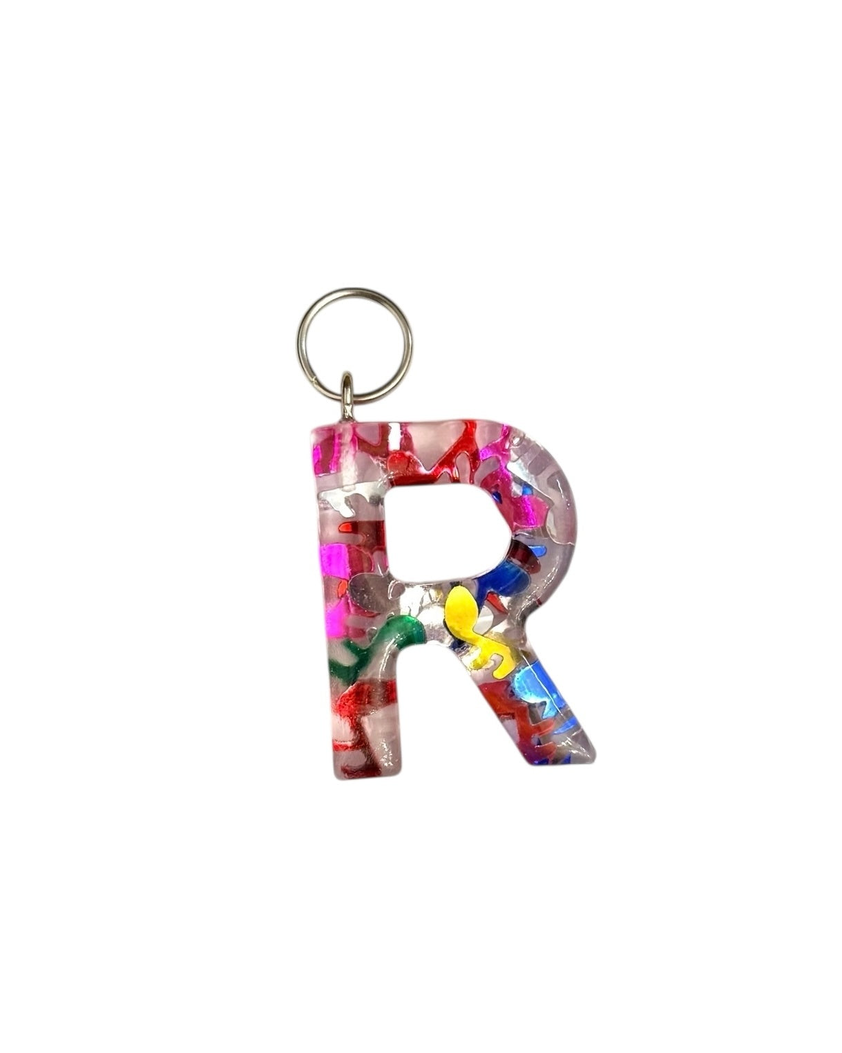 017 - Resin Letter "R" Charms for Keychains