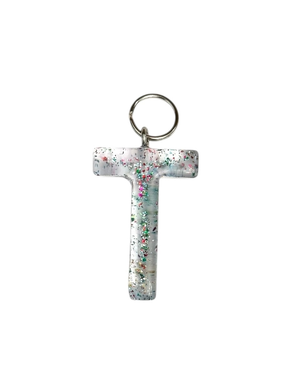 017 - Resin Letter "T" Charms for Keychains