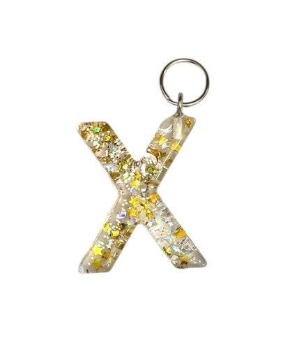 017 - Resin Letter "X" Charms for Keychains