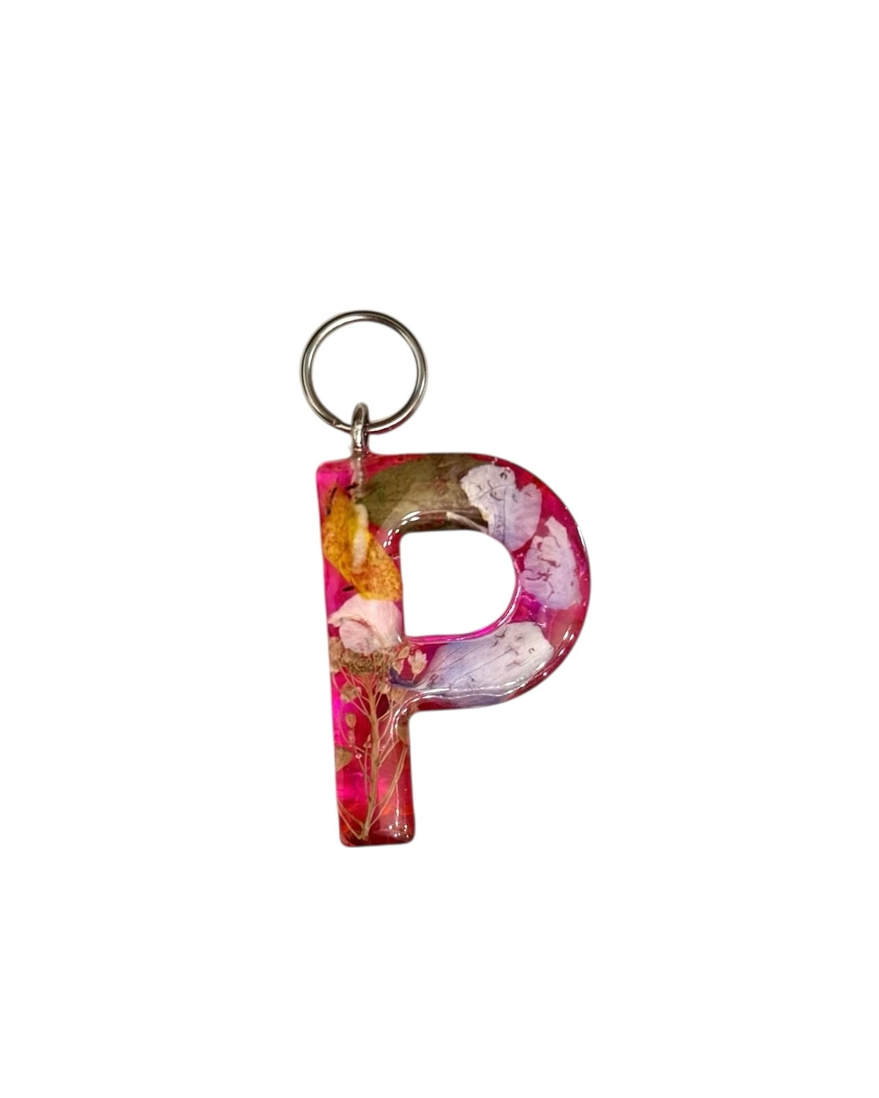 017 - Resin Letter "P" Charms for Keychains