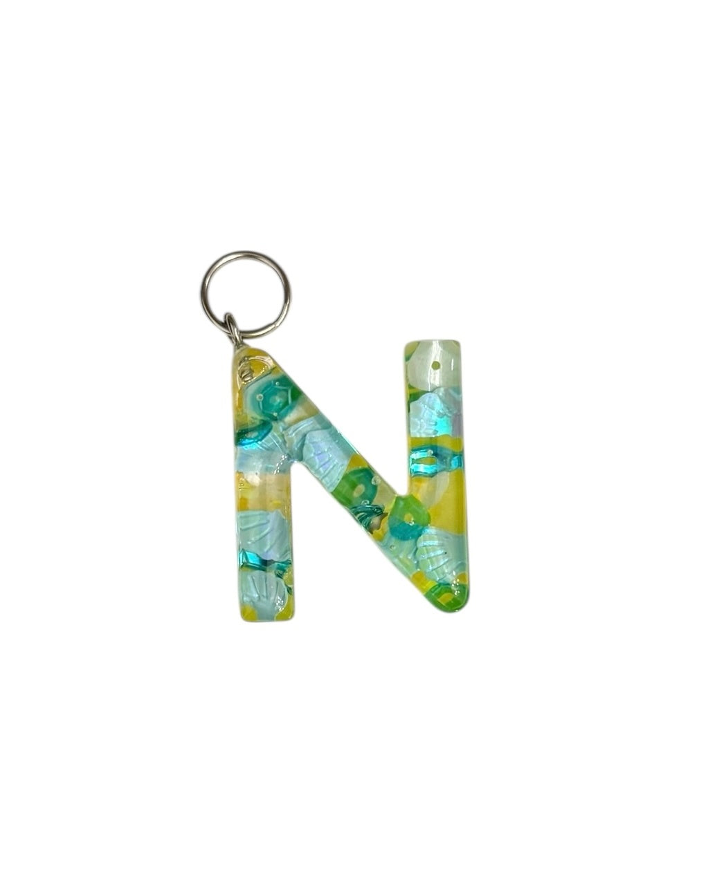 017 - Resin Letter "N" Charms for Keychains