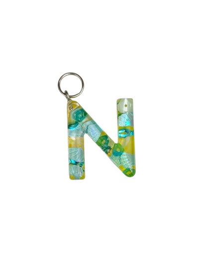 017 - Resin Letter "N" Charms for Keychains