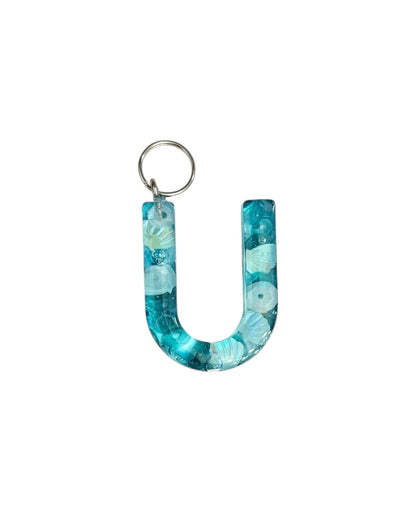 017 - Resin Letter "U" Charms for Keychains