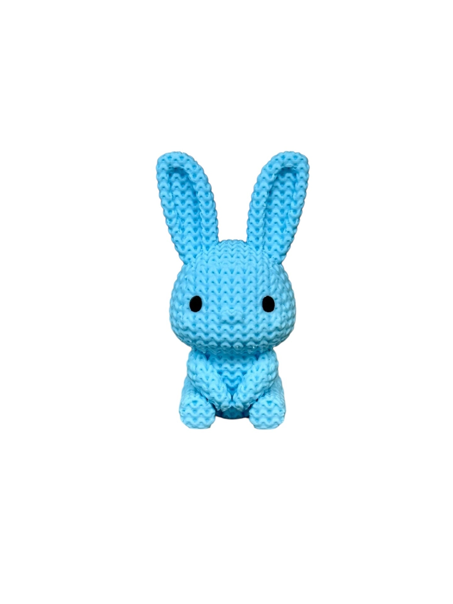 044 - 3D Printed Pink Knitted Easter Bunny - Blue
