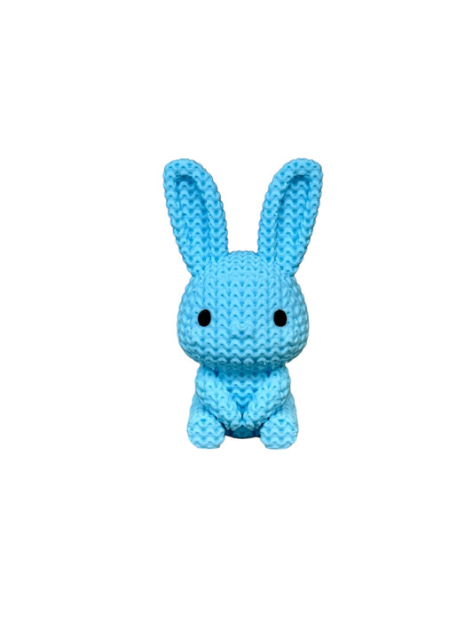 044 - 3D Printed Pink Knitted Easter Bunny - Blue