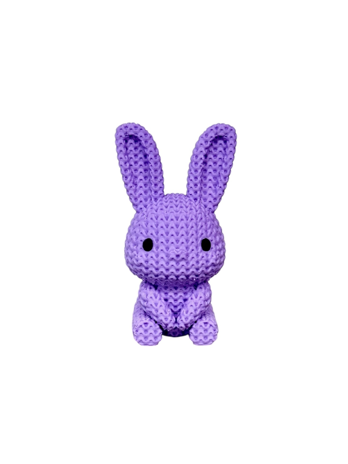 044 - 3D Printed Pink Knitted Easter Bunny - Purple