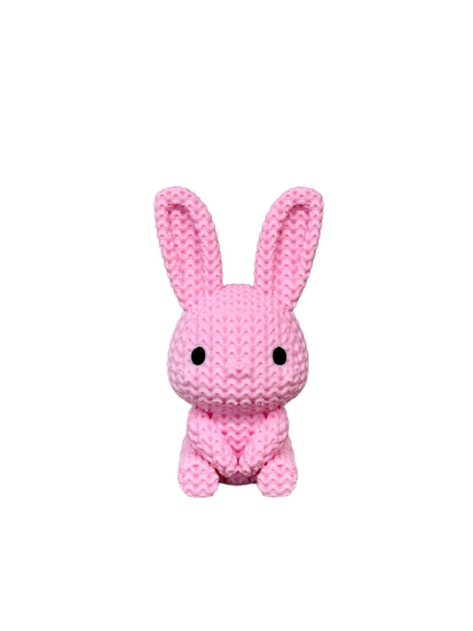 044 - 3D Printed Pink Knitted Easter Bunny - Pink