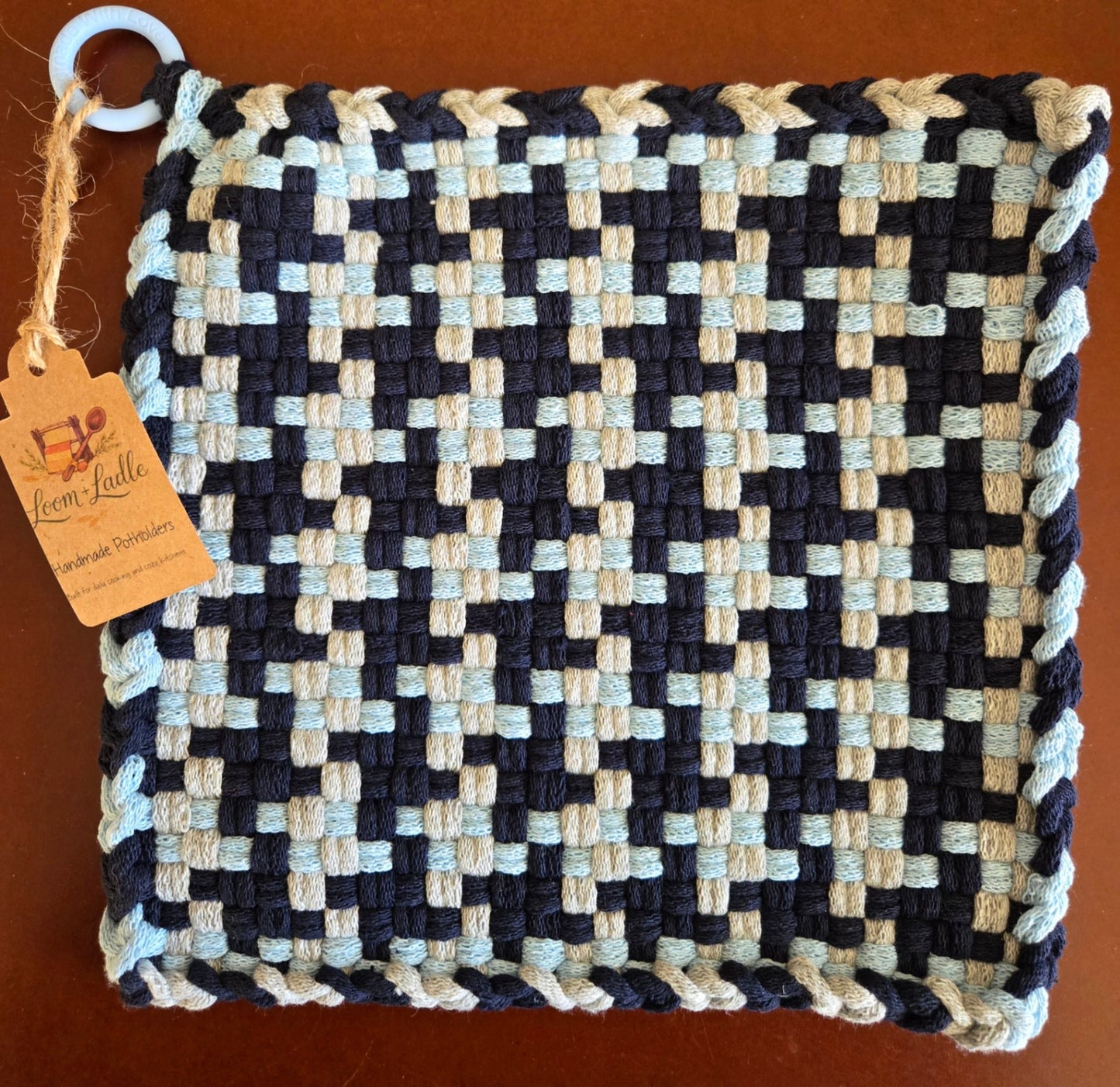 051 - Glacier Cabin Loom Woven Potholder