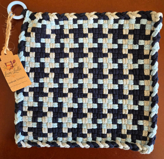 051 - Glacier Cabin Loom Woven Potholder