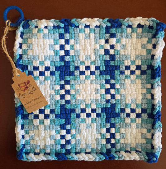 051 - Polar Chill Loom Woven Potholder