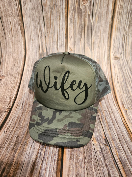 016 - Camo "Wifey" Trucker Hat 