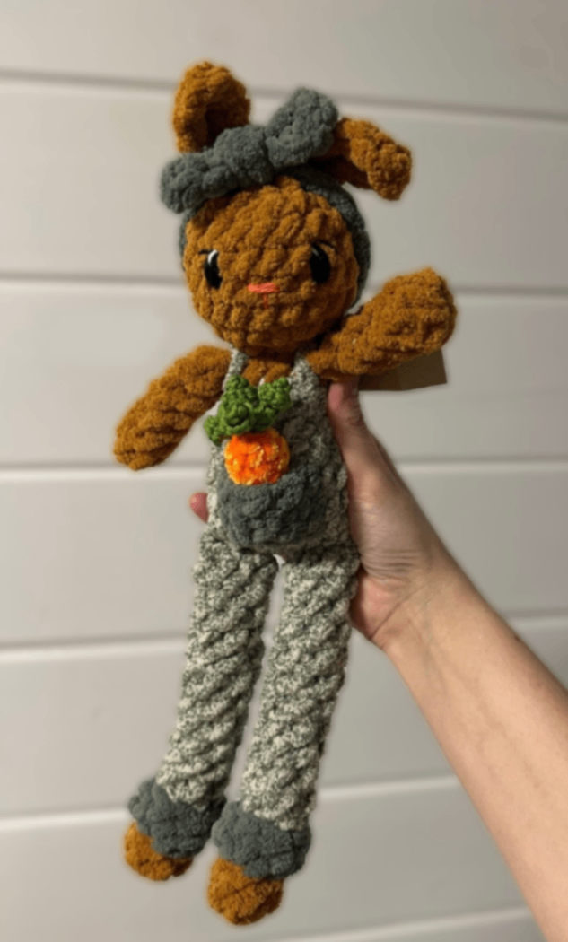 06 - Crochet Bunny Gardener Rag Doll