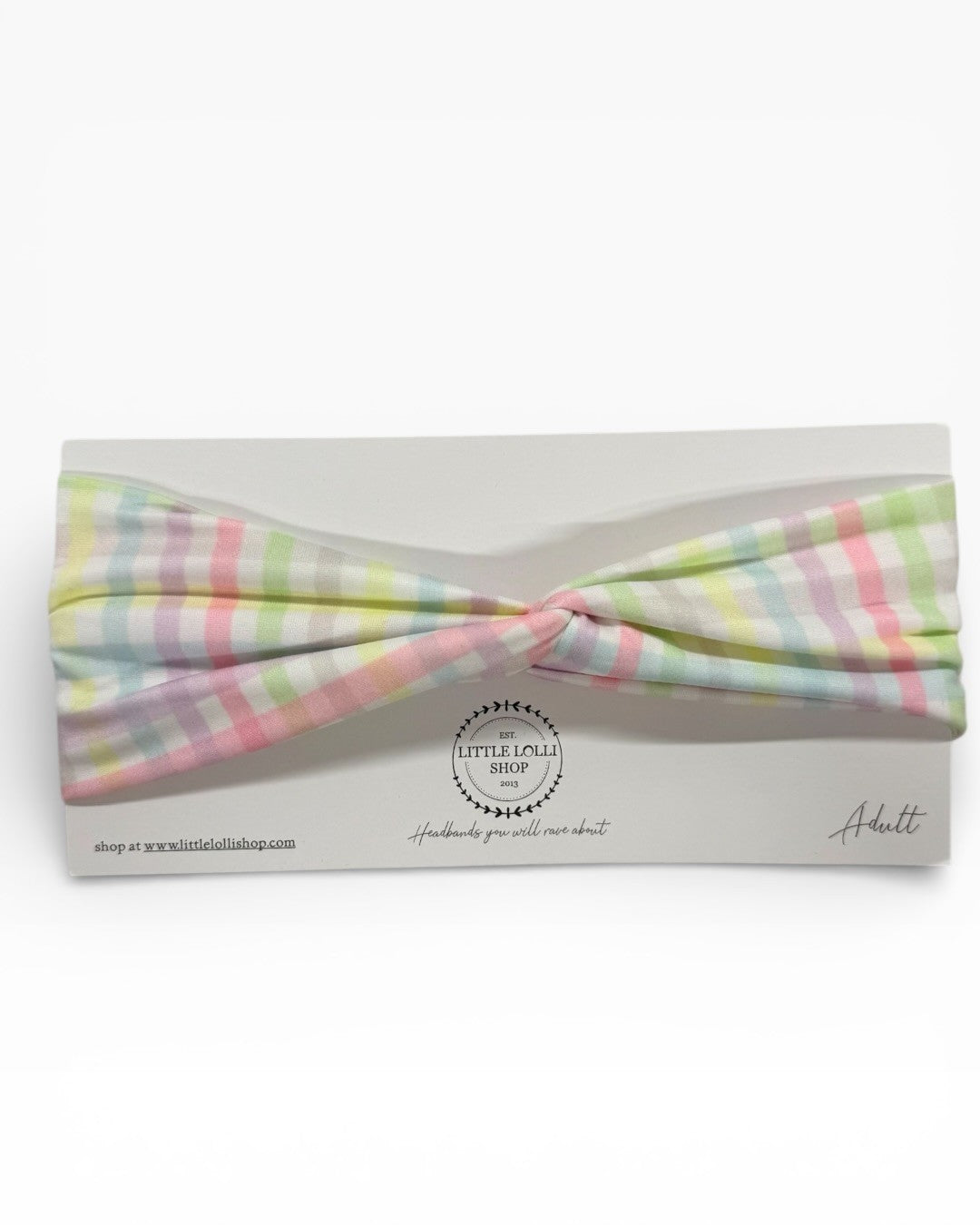 035 - Easter Pastel Gingham Headband
