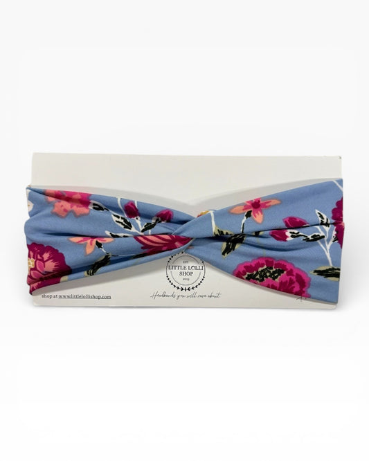 035 - Blue Floral Headband