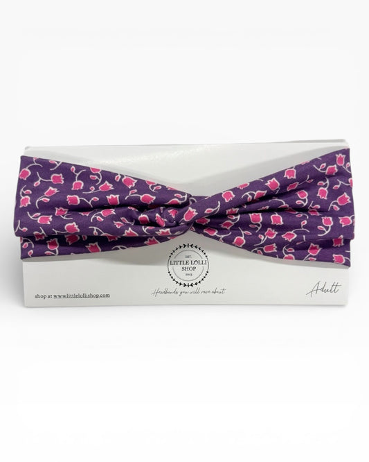 035 - Purple Tulips Headband