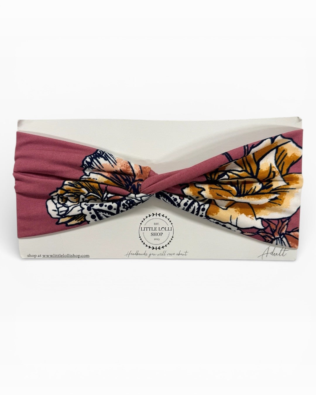035 - Mauve Floral Headband
