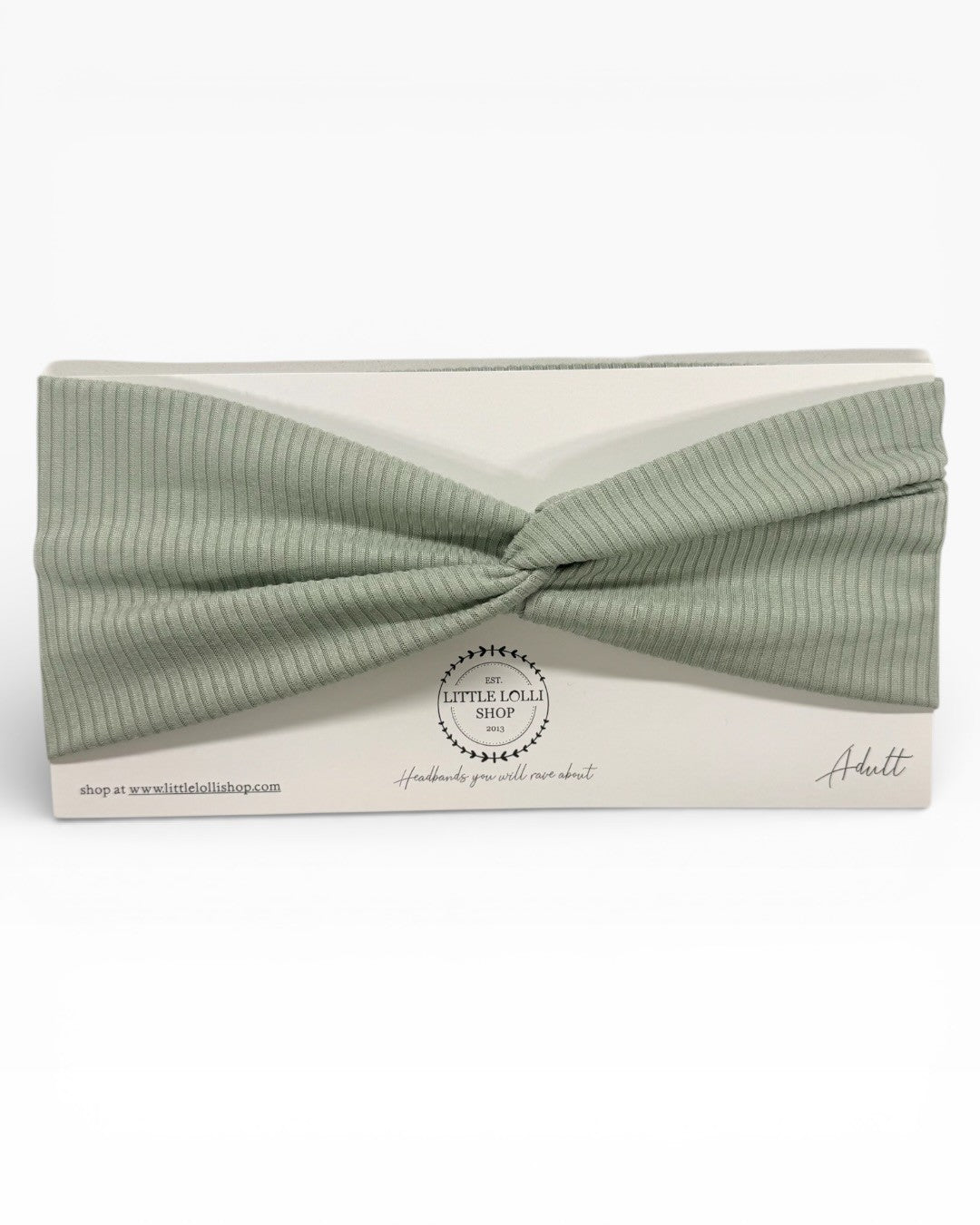 035 - Green Ribbed Headband