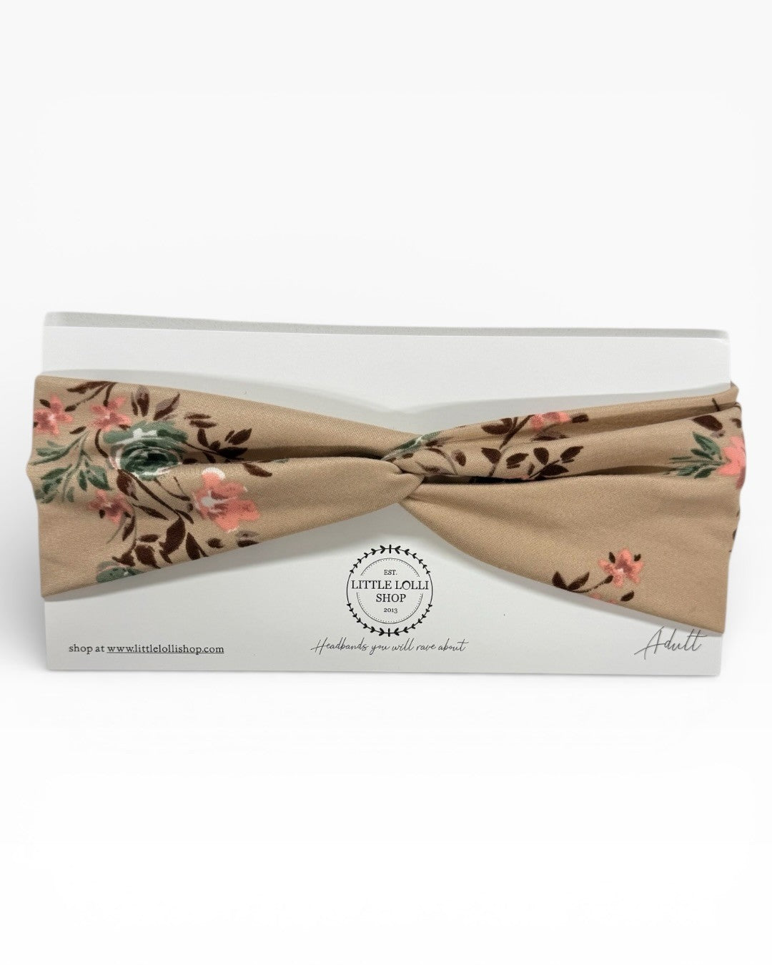 035 - Tan Floral Headband