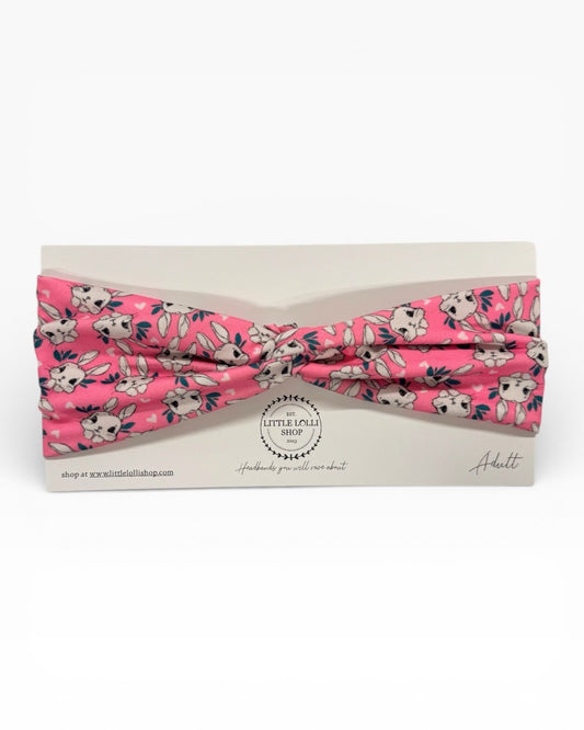 035 - Easter Bunny Pink Headband