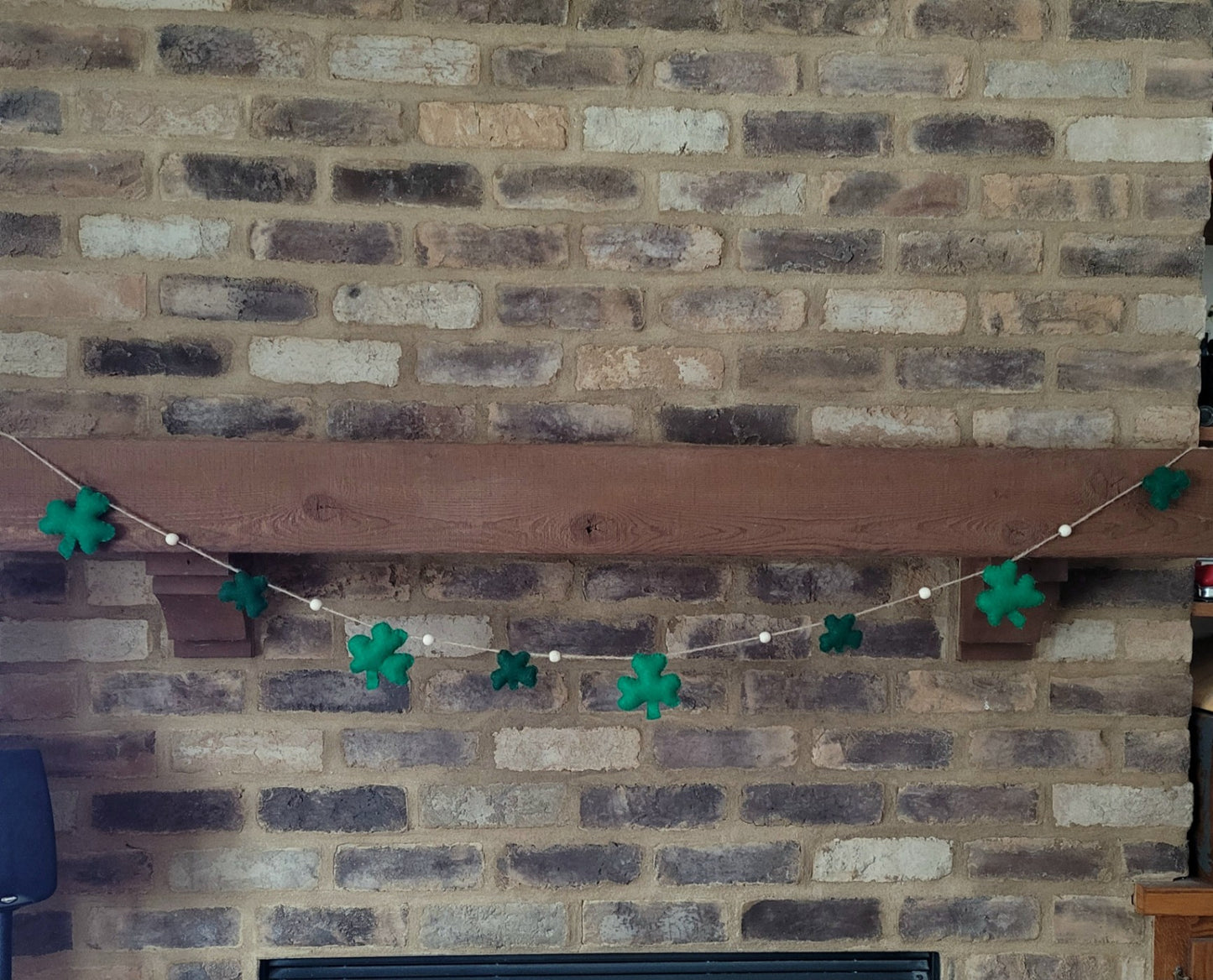 047 - Shamrock Hand-stitched Felt Garland, 60 inches