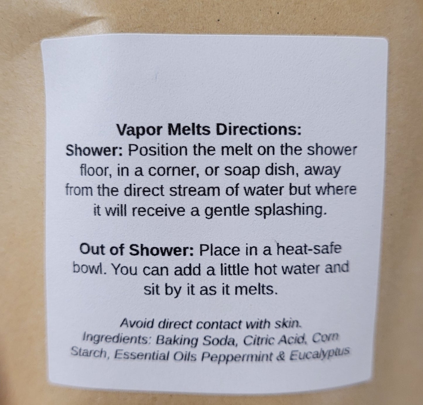 047 - Shower Vapor Melts, Mint & Eucalyptus