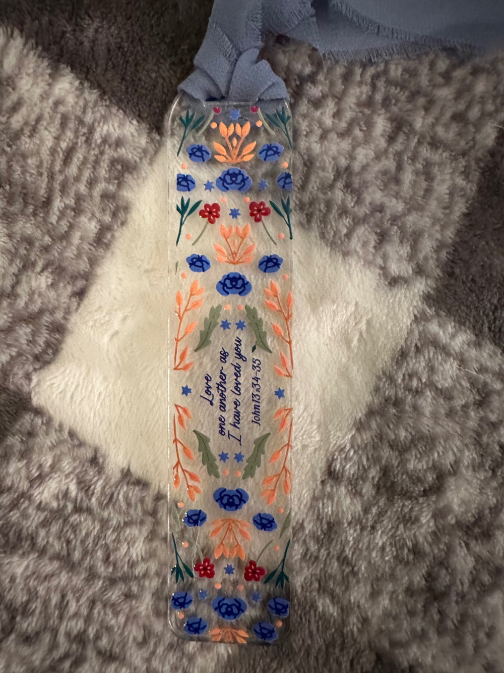 059 - "Love One Another" Scripture Acrylic Bookmark with Tassel