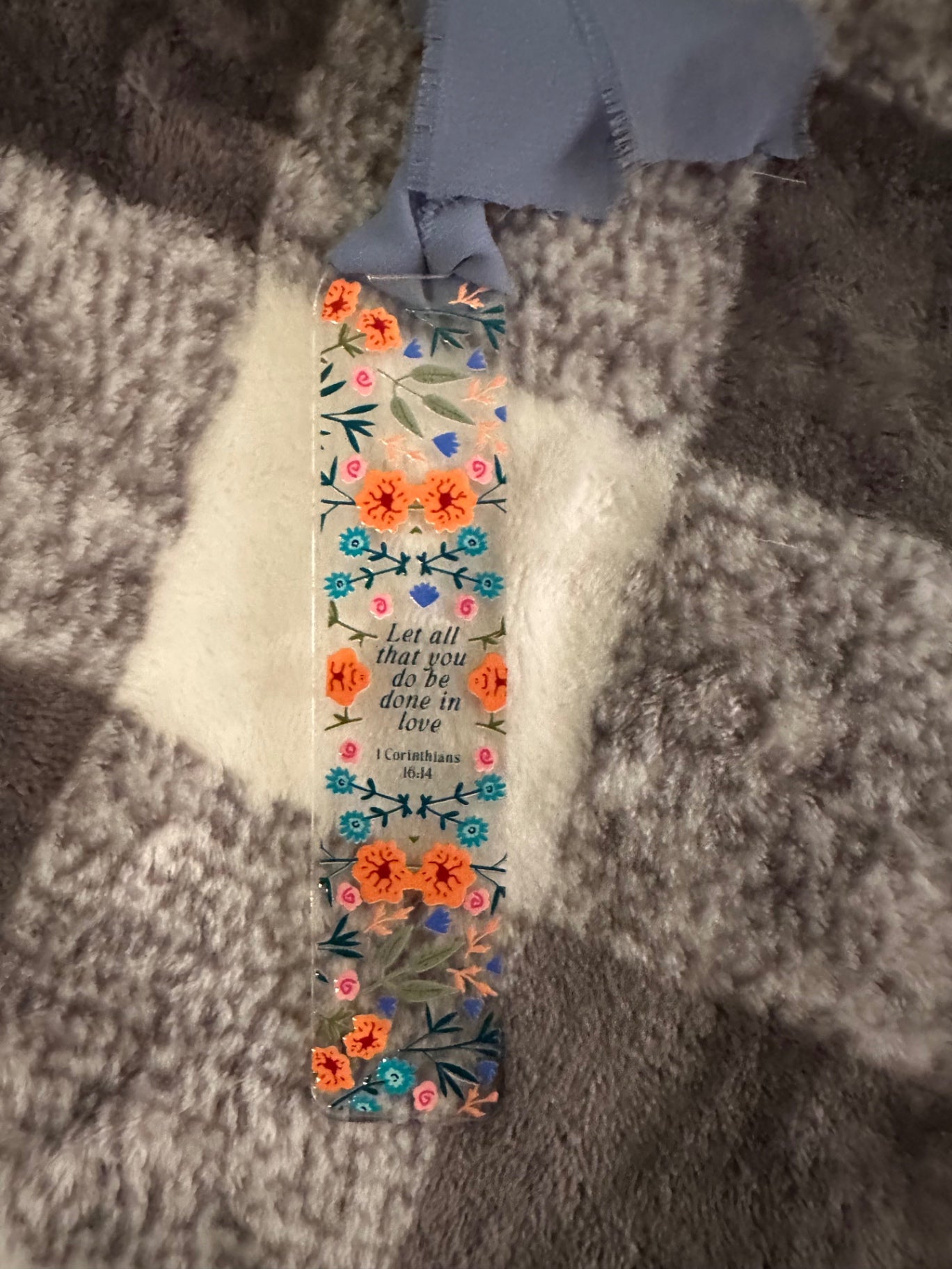059 - "Let All That You Do Be Done In Love" Acrylic Bookmark with Tassel