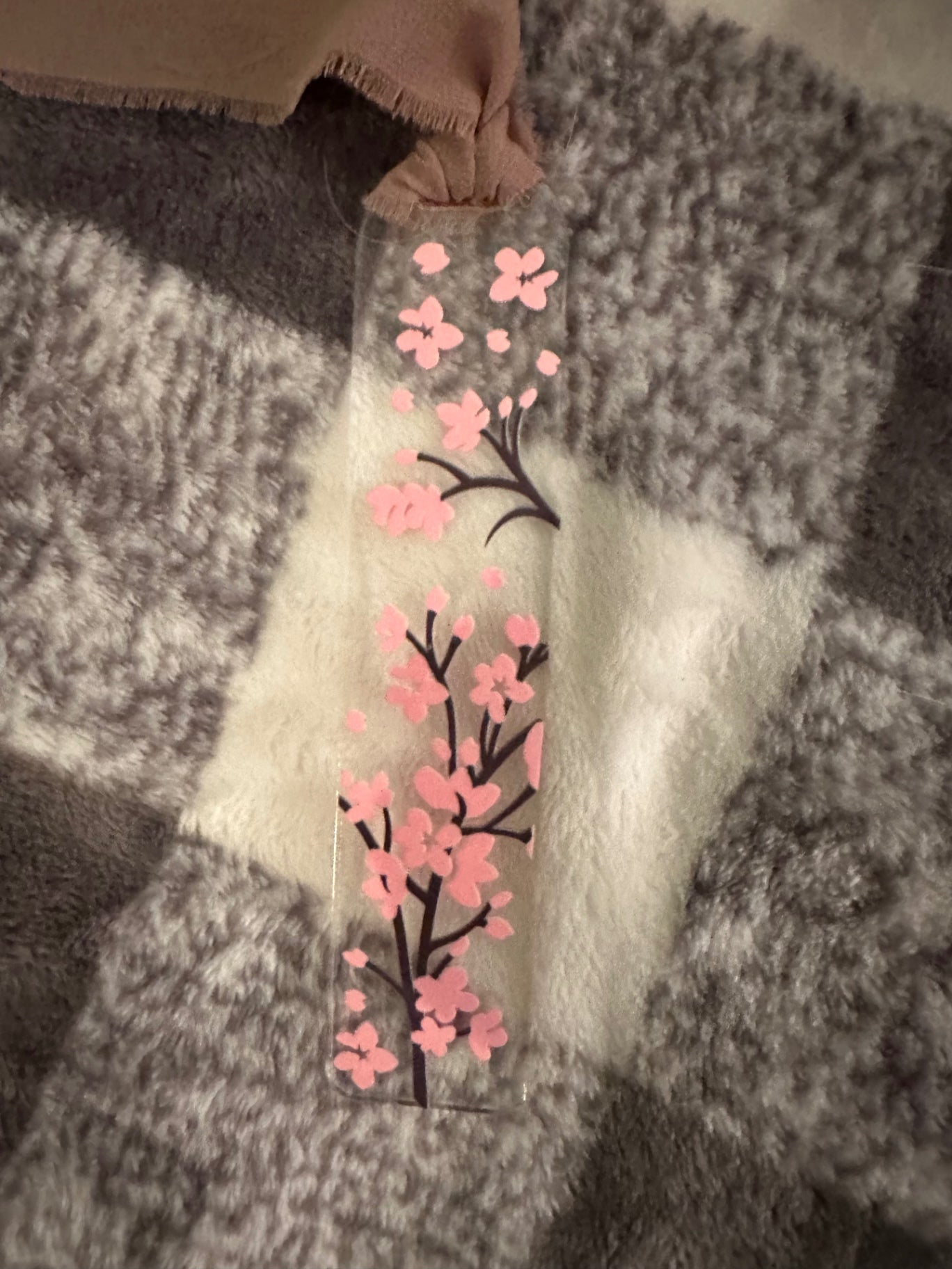 059 - Cherry Blossom Acrylic Bookmark with Tassel
