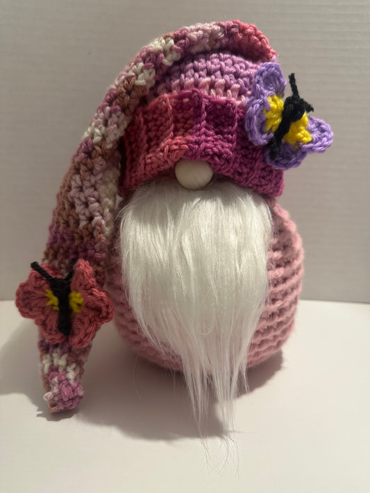 08 - Crochet Butterfly Gnome Decor | Large