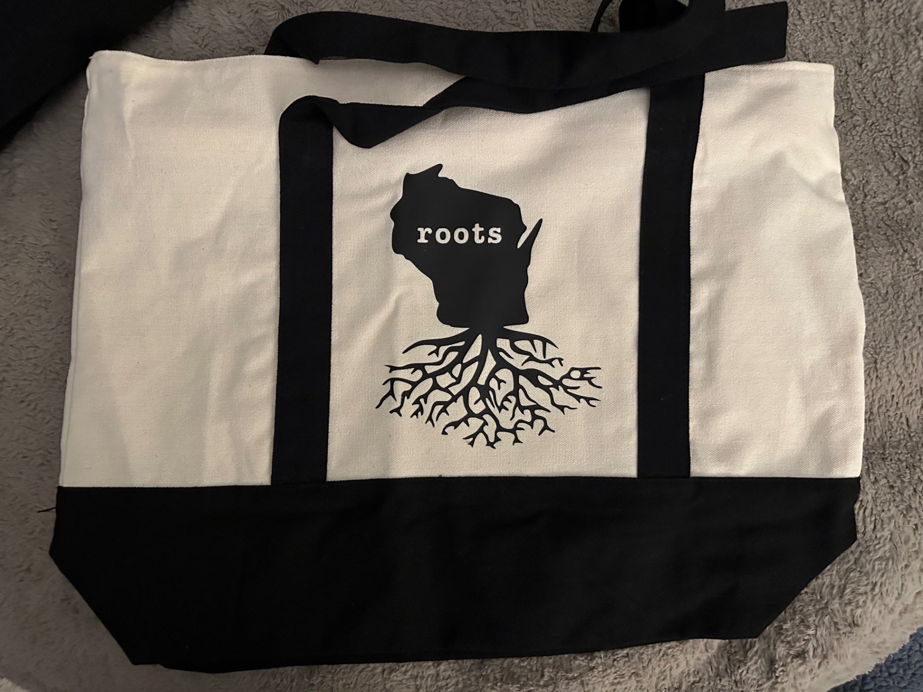 059 - "Wisconsin Roots" Canvas Tote Bag