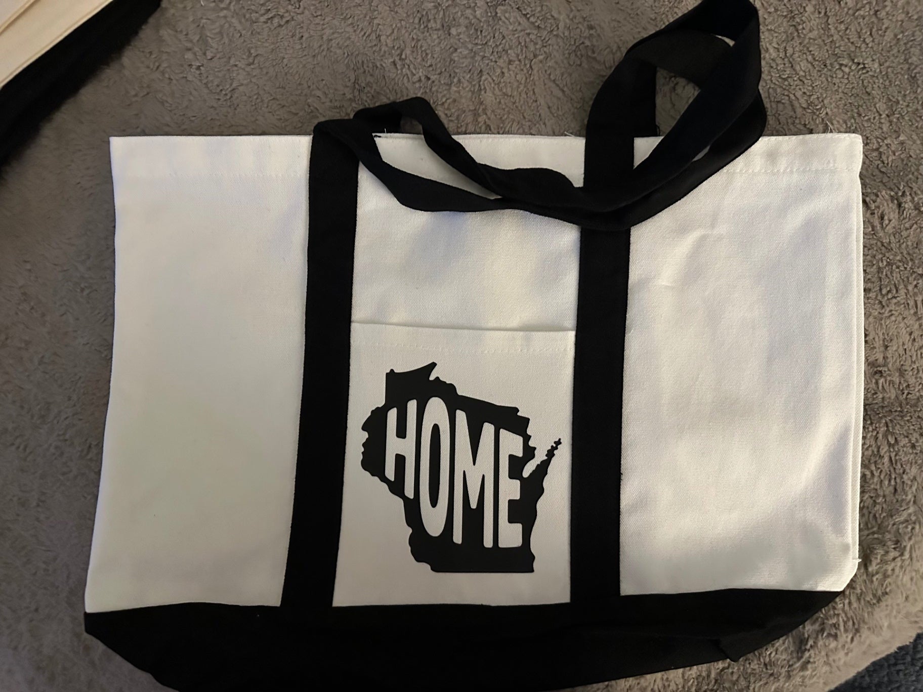 059 - "Wisconsin Home" Canvas Tote Bag