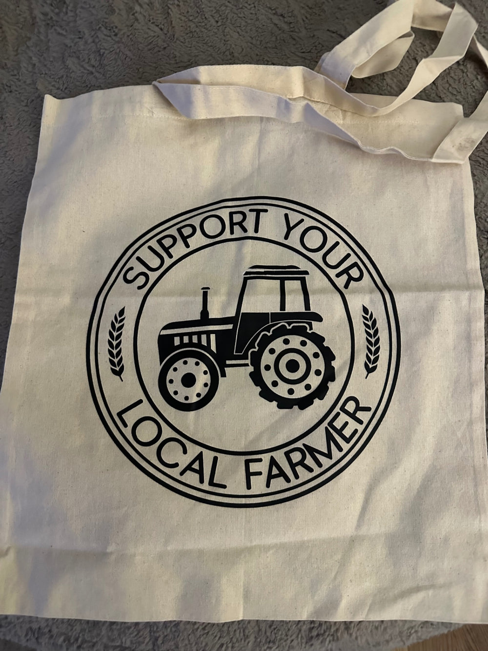 059 - "Support Your Local Farmer" Canvas Tote Bag