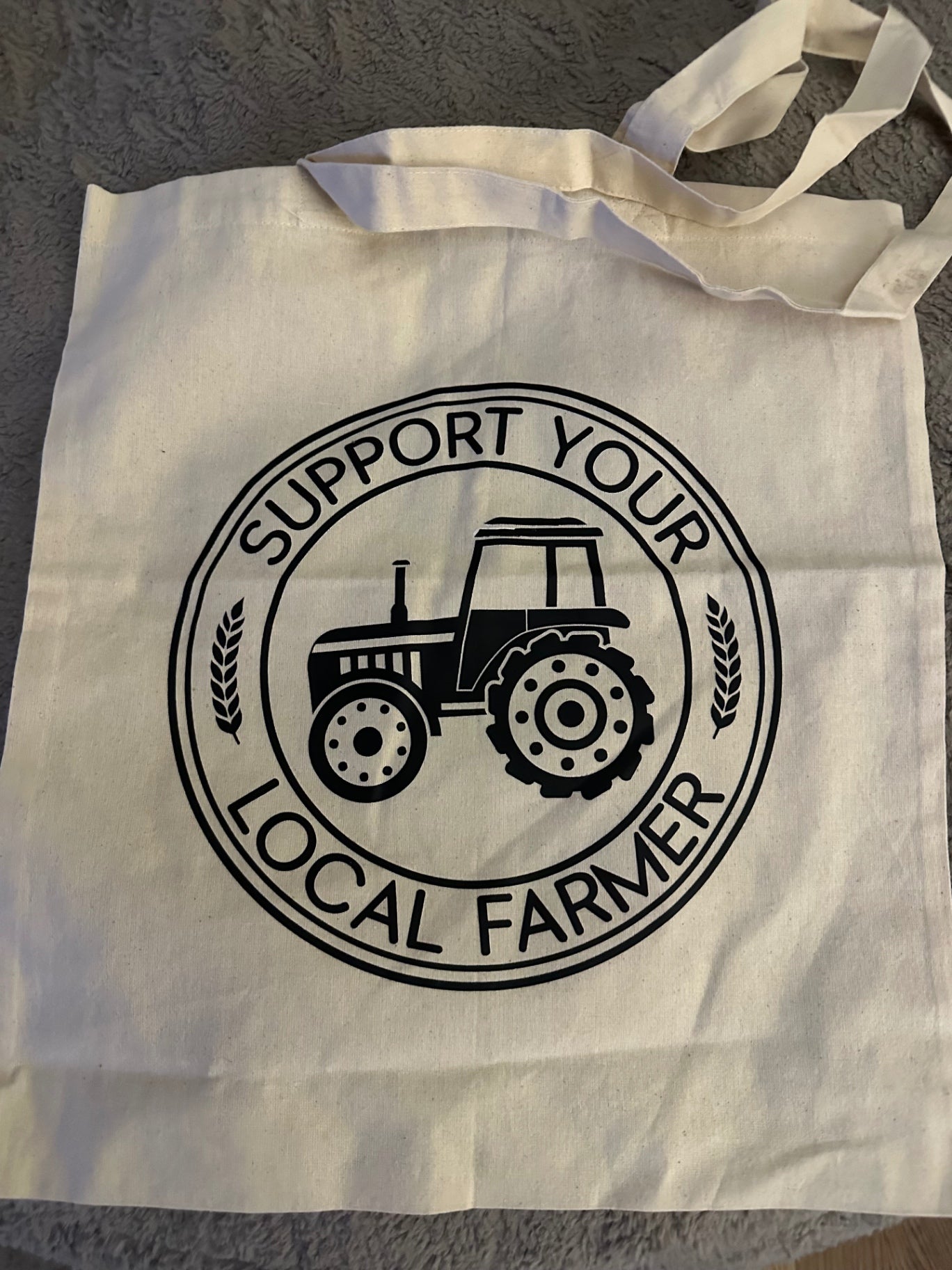 059 - "Support Your Local Farmer" Canvas Tote Bag