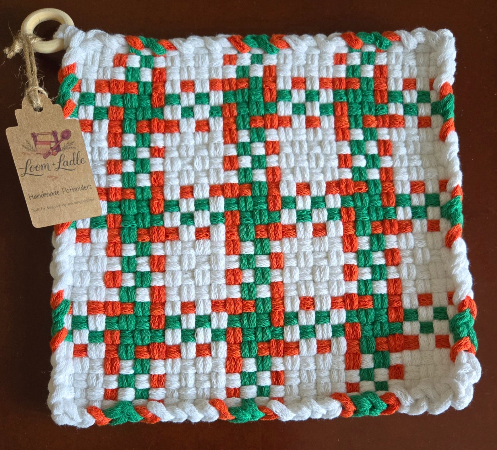 051 - Irish Cheer Loom Woven Potholder