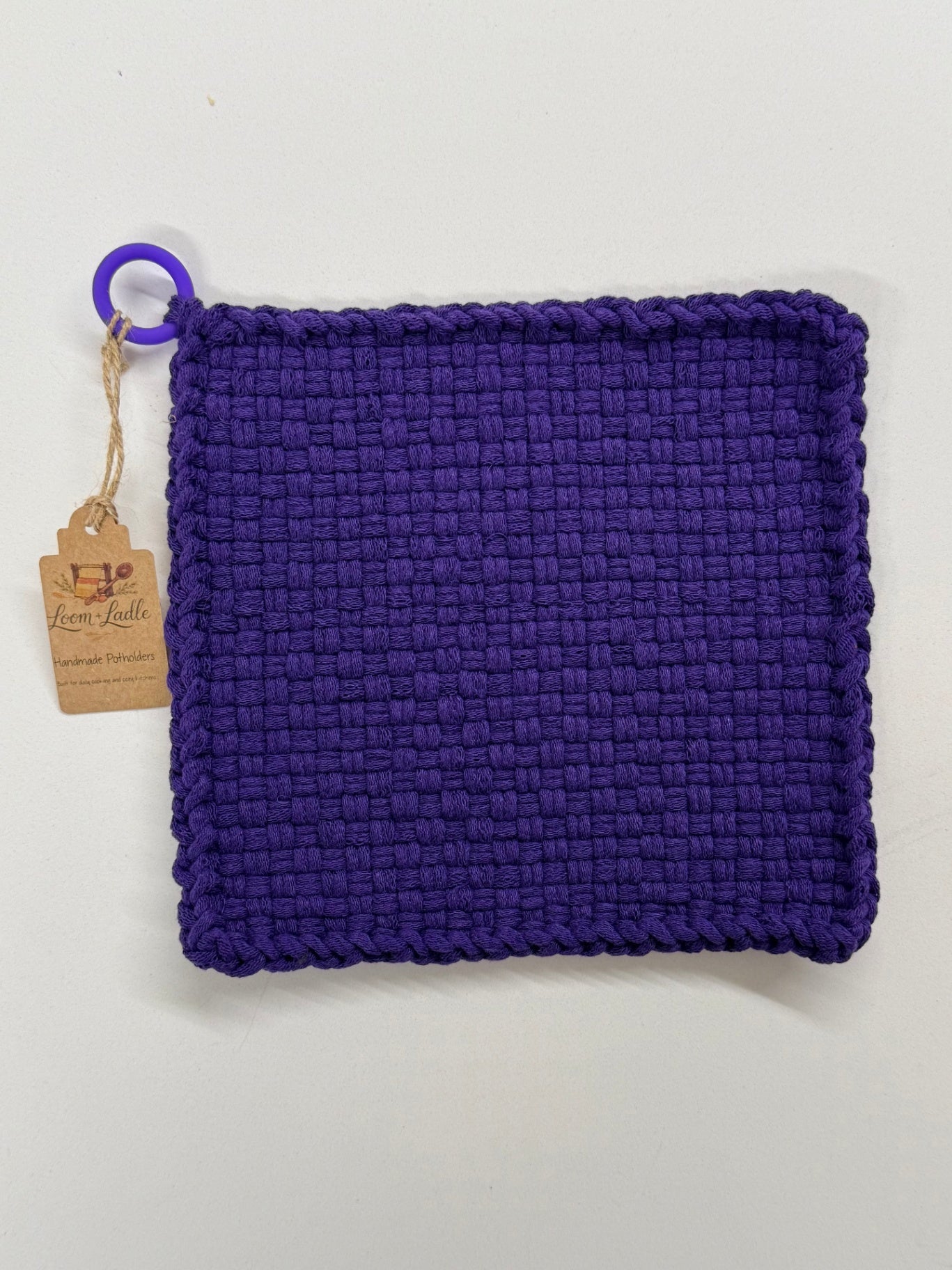 051 - Plum Loom Woven Potholder