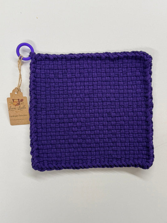 051 - Plum Loom Woven Potholder