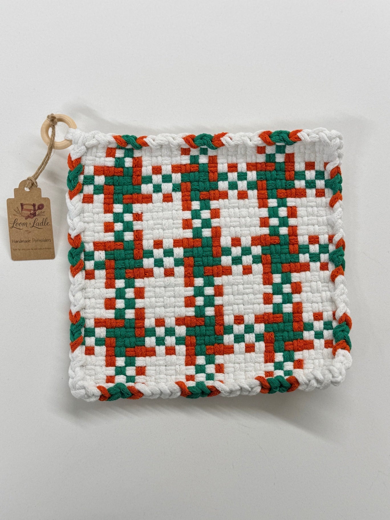 051 - Irish Cheer Loom Woven Potholder